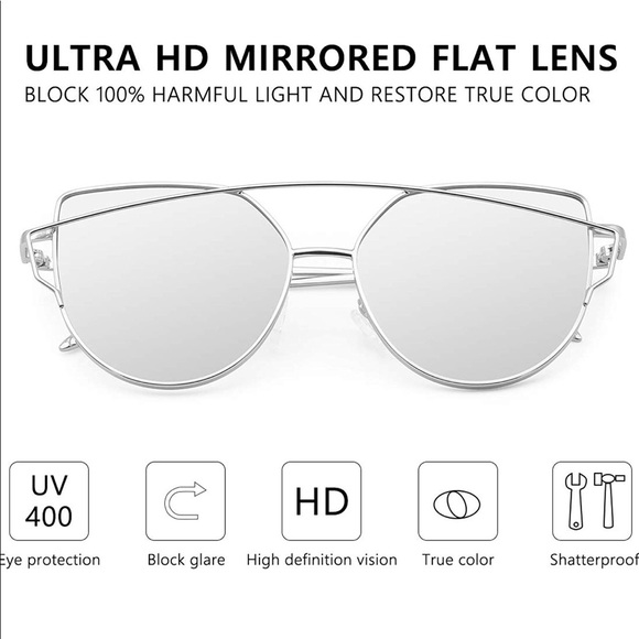 Gold and pink aviator mirrored sunnies - Picture 8 of 8